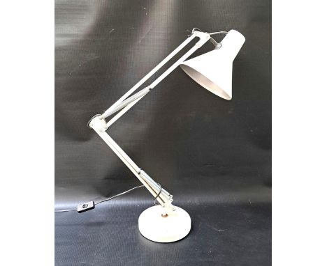 VINTAGE WHITE ANGLEPOISE LAMP with weighted base and removable arm 