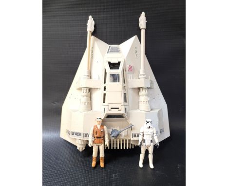 VINTAGE STAR WARS KENNER REBEL SNOWSPEEDER  with stormtrooper and rebel soldier 
