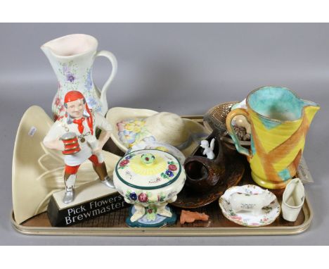 A tray lot of collectable ceramics to include Wade, Beswick and Carltonware examples.