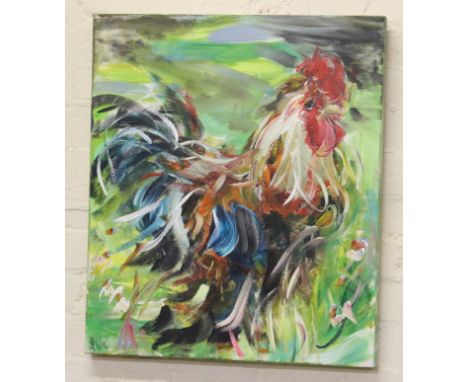 An unframed oil on canvas original painting entitled 'Meadow Skipper' signed on the reverse by Lynne Wilkinson.