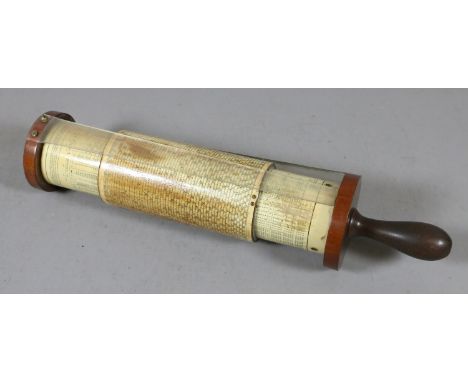 A vintage cylindrical Fuller's calculator/slide rule by Stanley of London.