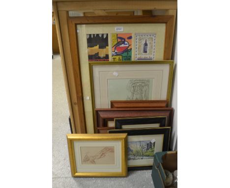 Prints and Pictures- William Russell plant prints; E.J Tomlinson, watercolours; Willis Wine Bar posters