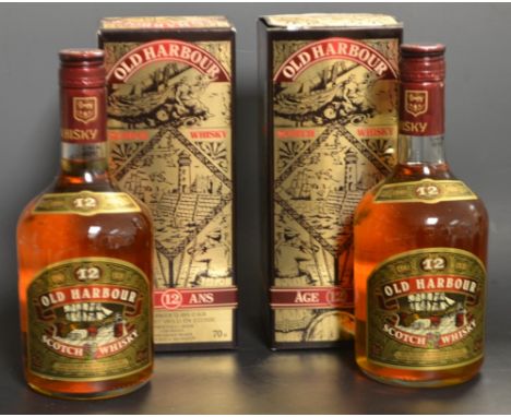 Two Old Harbour scotch whisky's (boxed) 