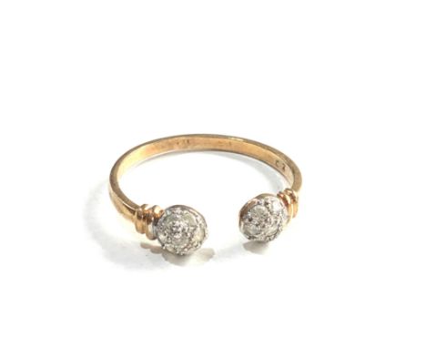 9ct gold stone set dress ring 1.6g 