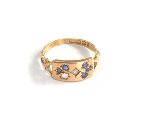 15ct gold ring *one stone missing (1.9g) 