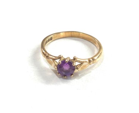 9ct gold amethyst ring 2.1g 