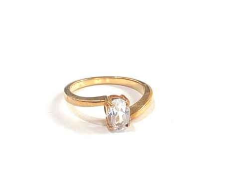 9ct gold &amp; aqua ring 2.8 