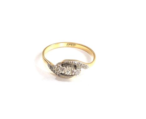 18ct gold diamond ring (2.3g) 