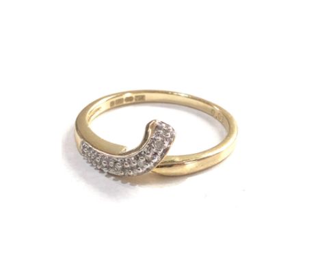 9ct gold diamond ring weight 2g 