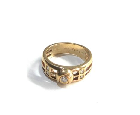 9ct gold diamond dress ring 4.4g 0.15ct 