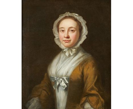 Circle of Thomas Hudson (British 1701-1779)Portrait of Alice Matson, wife of Mr B. WilsonOil on canvas74 x 61.5cm (29 x 24 in