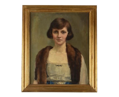 British School (20th century)Portrait of a girlOil on canvas Signed 'J.P. Beadle' signed upper left 61 x 51cm (24 x 20 in.)Pl