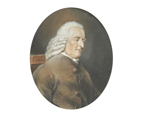 Attributed to Daniel Gardner (British 1750 - 1805) Portrait of William Morland (1692-1774)Watercolour, bodycolour and pastelL