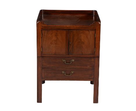 A George III mahogany night commode, circa 1780, 79cm high, 56cm wide, 48cm deep 