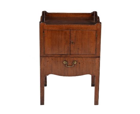 A George III mahogany night commode, circa 1780, 79cm high, 53.5cm wide, 48cm deep 