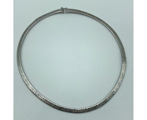 835 silver ladies Art Deco design choker necklace. 