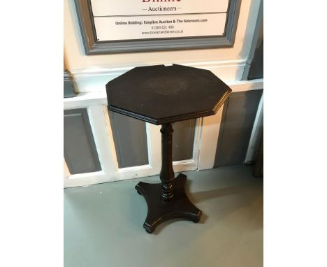 A Victorian Octagonal pedestal lamp table.