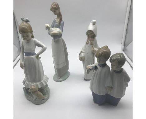 A Lot of 4 LLadro and Nao figurines 