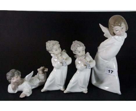 4 Lladro figures of angels