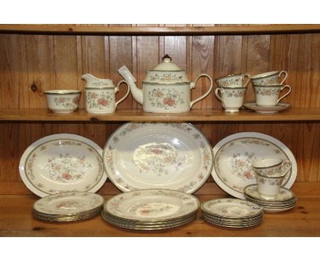 An extensive Minton "Jasmine" pattern part tea and dinner service