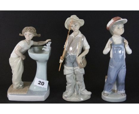 3 Lladro figures of children