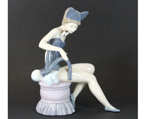 Lladro figure of a cat girl, H 23cm
