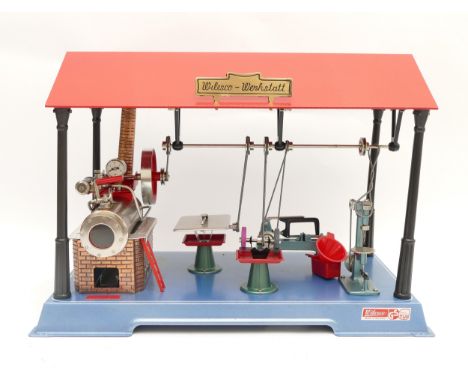A Wilesco D-141 Workstatt steam engine, boxed, appears to be unused.
