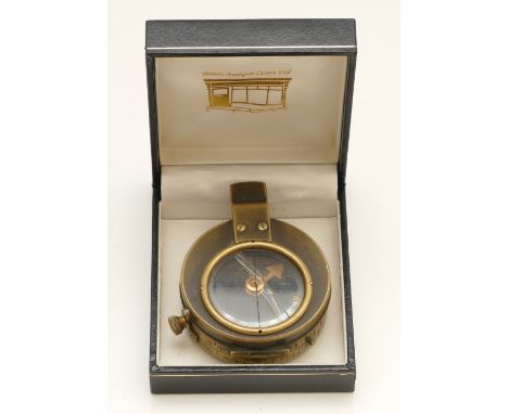 WWI 1915 Verners Pattern VII British military compass, made by Anglo-Swiss association, serial number 56612 and stamped with 