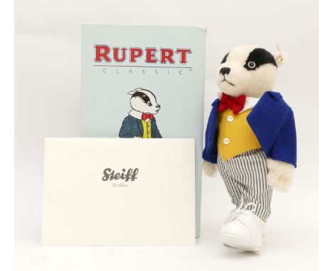 A Steiff x Rupert Bear Bill Badger, boxed with certificate, limited edition, 555/1500, 2010.