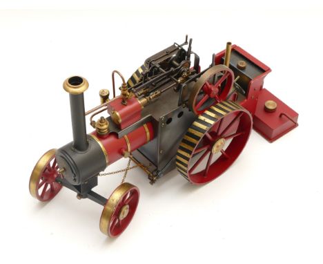 An 20th century kit built traction steam powered engine, made by Dr Mercer this is a type one model, complete with burner. 31