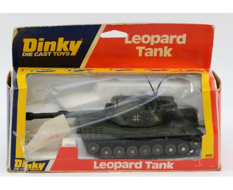 Dinky Toys; A diecast 'Leopard Tank' model 692, boxed.