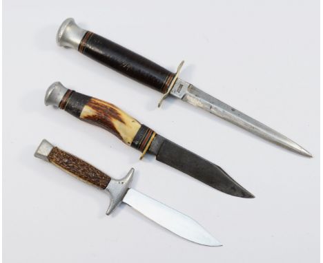A 20th century 'Kampa' Hunting Knife, stamped Sheffield England and with two other examples.