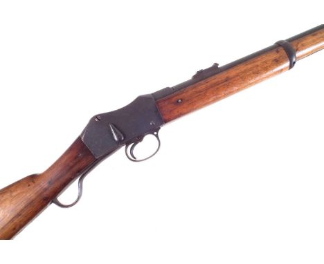 Enfield Martini Henry .577 / 450 artillery carbine MkII, saw cut to breech, with 22 inch barrel fitted with folding ladder si