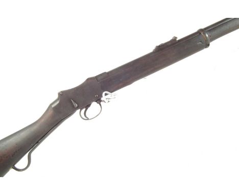 Martini Henry MkIV .577 / 450 rifle, with 32 inch barrel, folding ladder sight, and standard military furniture, the action d