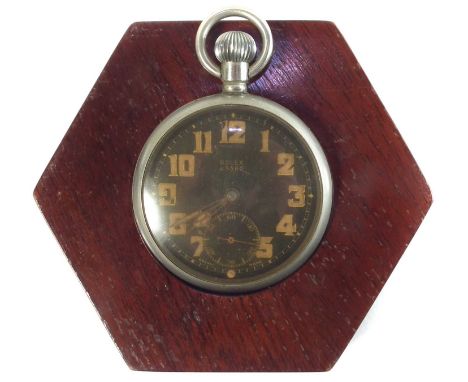 Rolex military pocket watch, the dial marked A9580, the reverse marked with broad arrow and A950 G.S. MkII, with hexagonal di