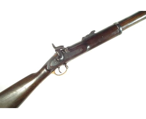 Indian made .577 Enfield three band percussion shotgun, 39 inch barrel fitted with ladder sight, serial number 500UK SHOTGUN 