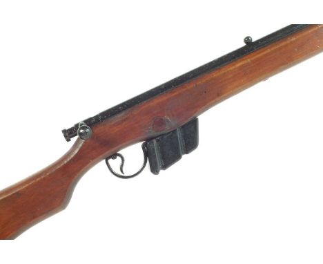 WWII Home Guard training dummy rifle of local interest circa 1940, stamped by the maker William Durose Tunstall Staffordshire