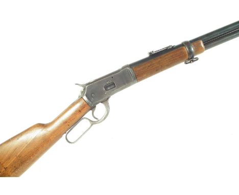 Deactivated Tigre .44 lever action saddle ring carbine, made as a copy of an 1892 Winchester, with 17inch barrel, fitted with