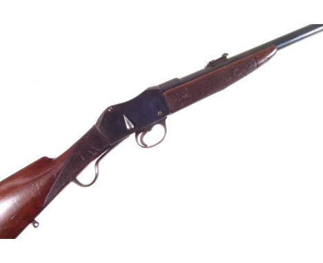 Osbourne and Co. Martini Henry .577/450 sporting rifle, the 28 inch barrel fitted with folding ladder sight and sling loop an