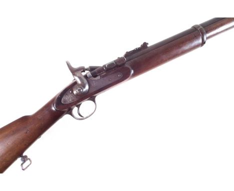 BSA two band .577 Snider rifle, 30 inch barrel with five groove rifling fitted with folding ladder sight, the breech marked I