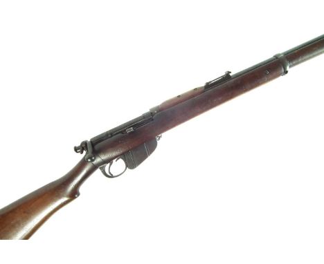 Deactivated Lee Enfield L.E.1. .303 bolt action rifle, by London Small Arms Co. with 24 inch barrel fitted with folding ladde