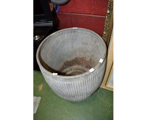 A vintage galvanized dolly tub.