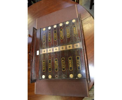 A vintage Life Pool scoreboard by E.Calvert, London.