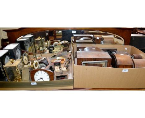 Horology - assorted mantel clocks, clock cases, Belge Noire clock cases, cuckoo clock parts, anniversary clocks, Smith's, Est