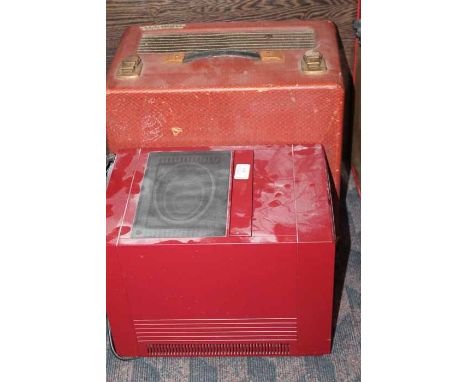 VINTAGE RECORD PLAYER AND PYE MONITOR