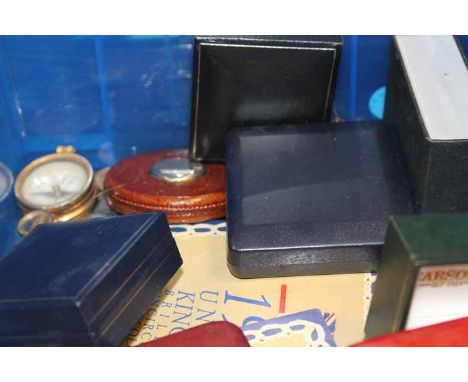 COLLECTION OF VINTAGE LIGHTERS, COINS AND OTHER COLLECTABLES
including buttons, compass etc 