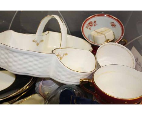 LOT OF MIXED CERAMICS INCLUDING SUTHERLAND H&M PART TEA SET AND A COALPORT COMPORT
