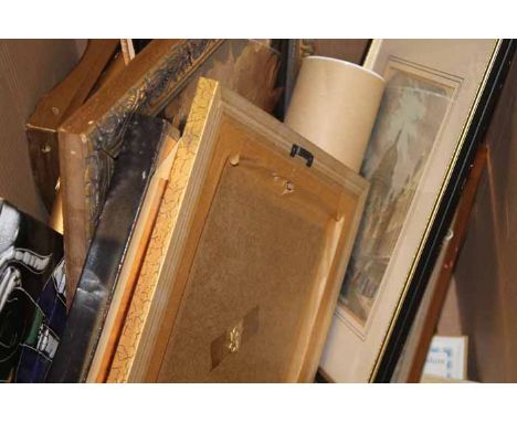 COLLECTION OF SMALL PICTURES, PAINTINGS AND MIRRORS 
including two African style ceramic wall plaques

