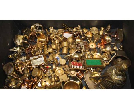 COLLECTION OF BRASS ORNAMENTS COLLECTABLES
including a ships wheel and compass, abacus, etc.
