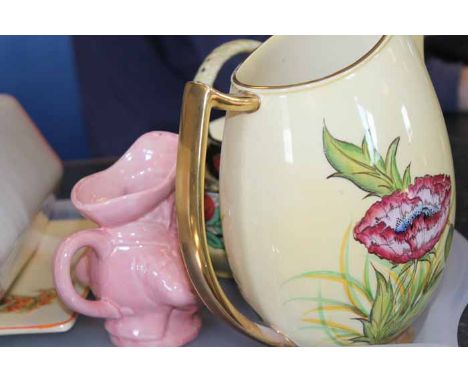 LARGE CARLTON WARE WATER JUG
together with a collection of decorative ceramic items including a vase, a bowl, toby jug, etc